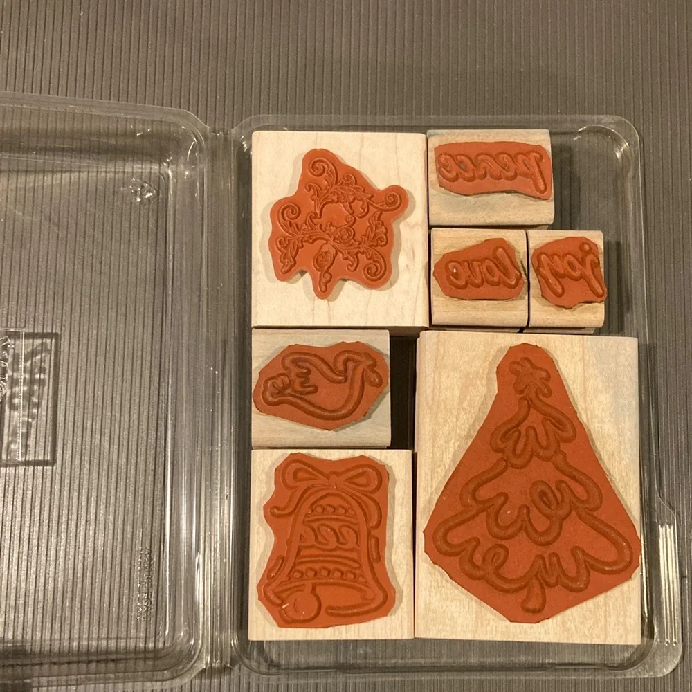 Stampin' Up! CHRISTMAS PEACE Wooden Stamp Set RETIRED - Picture 2 of 4